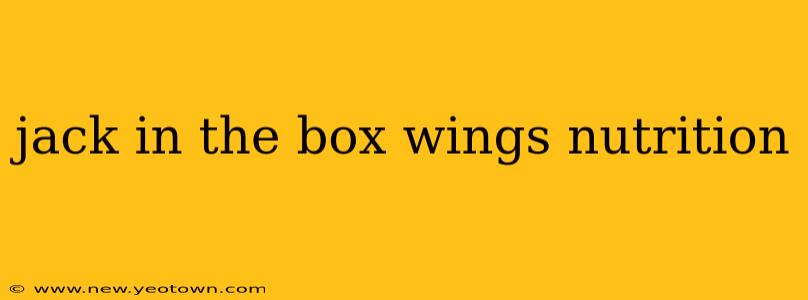 jack in the box wings nutrition