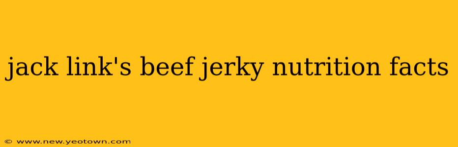 jack link's beef jerky nutrition facts
