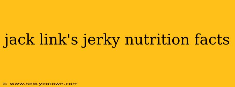 jack link's jerky nutrition facts