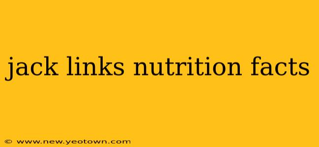 jack links nutrition facts