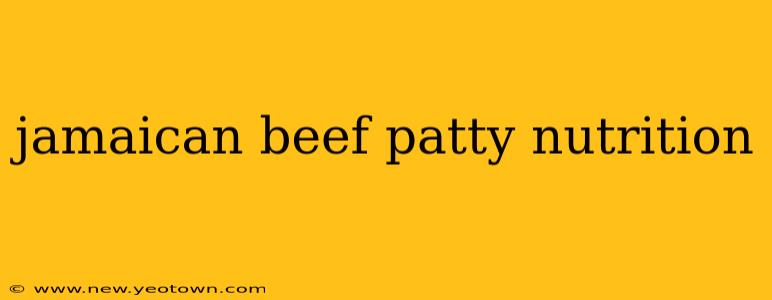 jamaican beef patty nutrition
