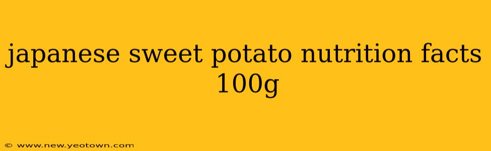 japanese sweet potato nutrition facts 100g