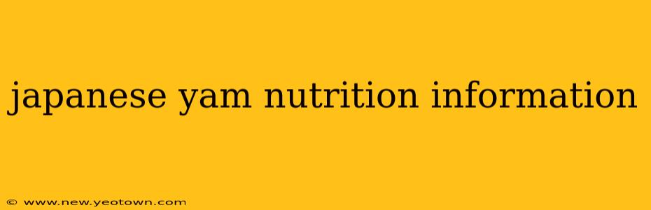 japanese yam nutrition information