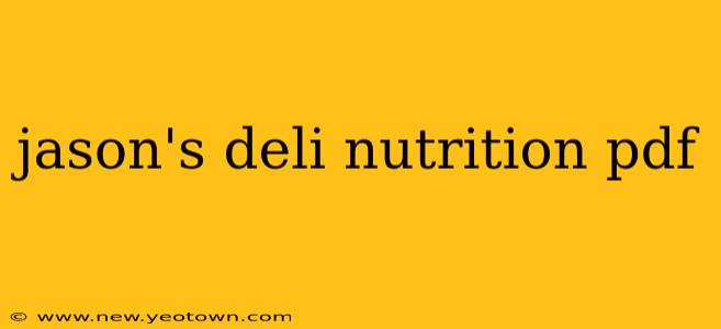 jason's deli nutrition pdf