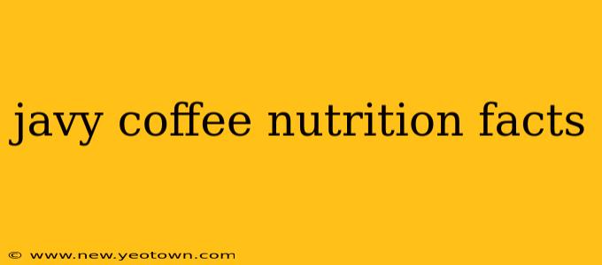 javy coffee nutrition facts