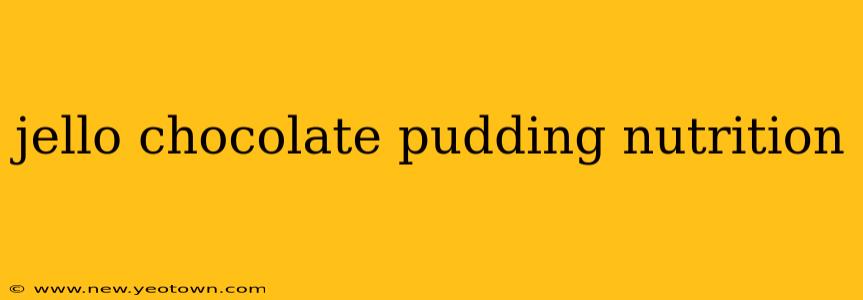 jello chocolate pudding nutrition