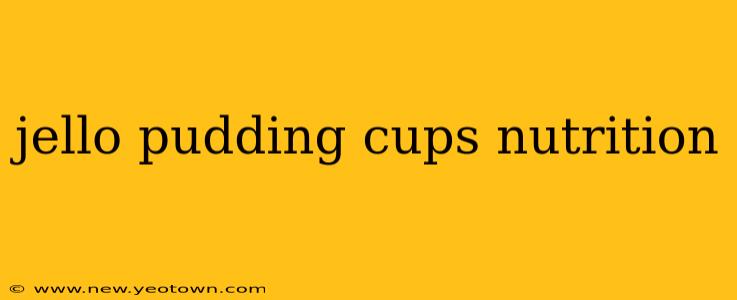 jello pudding cups nutrition
