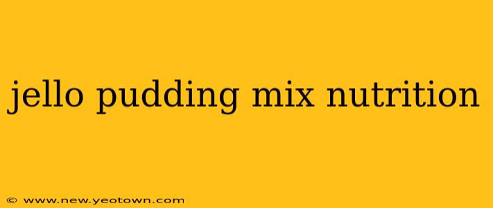 jello pudding mix nutrition