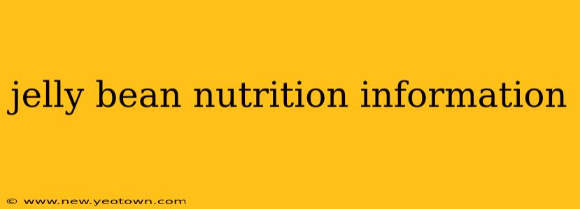 jelly bean nutrition information