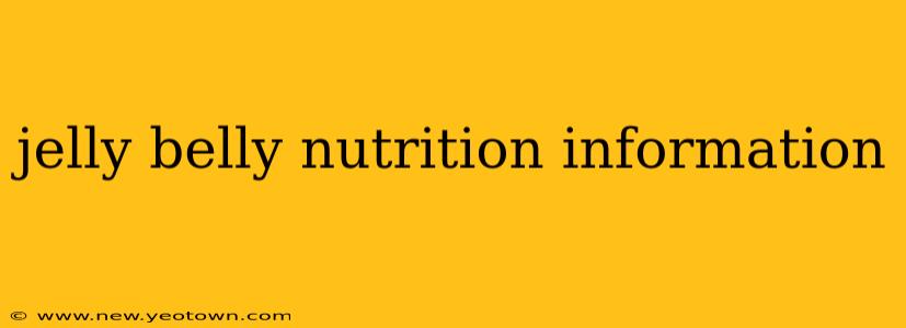 jelly belly nutrition information