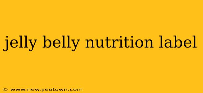 jelly belly nutrition label