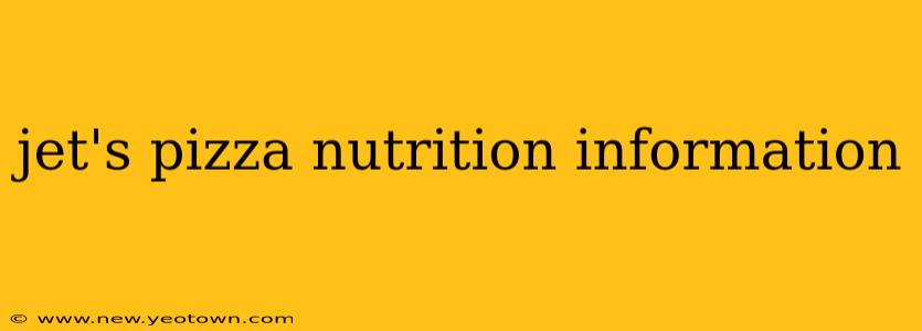 jet's pizza nutrition information
