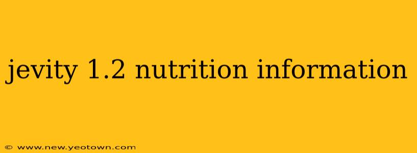 jevity 1.2 nutrition information