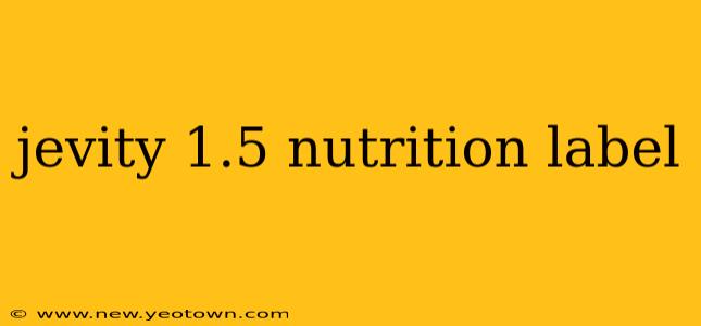 jevity 1.5 nutrition label