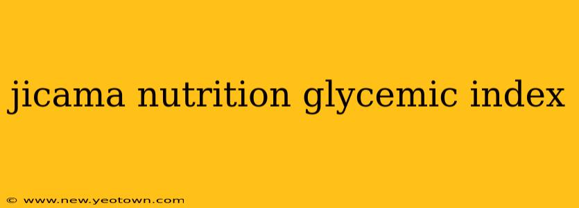 jicama nutrition glycemic index
