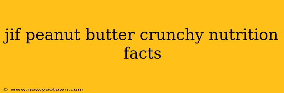jif peanut butter crunchy nutrition facts