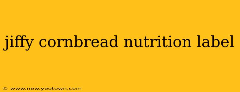 jiffy cornbread nutrition label
