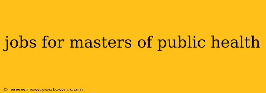 jobs for masters of public health