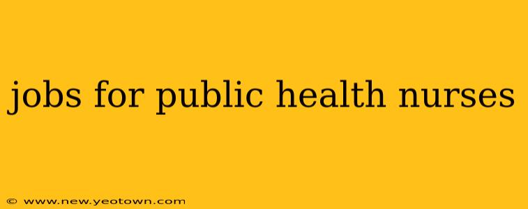 jobs for public health nurses
