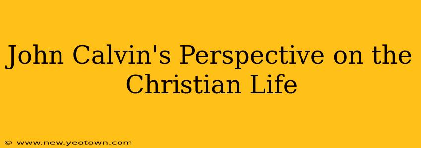John Calvin's Perspective on the Christian Life