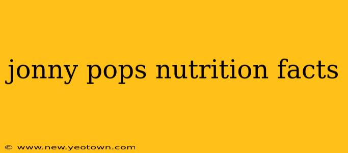 jonny pops nutrition facts