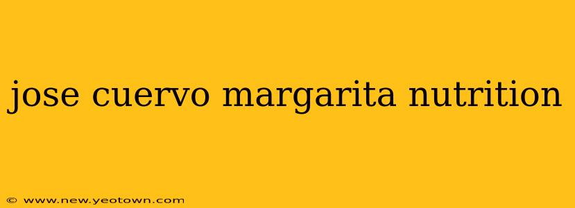 jose cuervo margarita nutrition