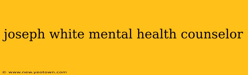 joseph white mental health counselor