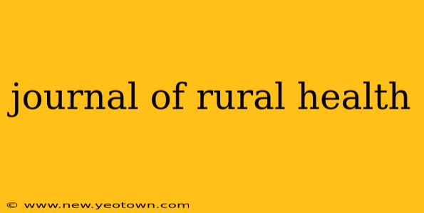 journal of rural health