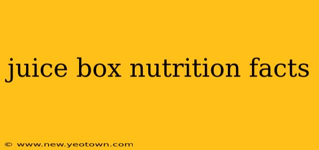 juice box nutrition facts