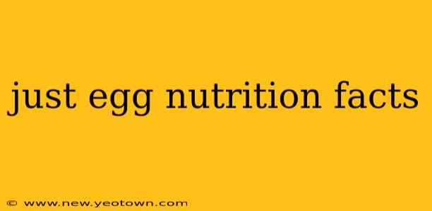 just egg nutrition facts
