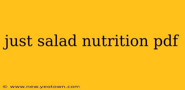 just salad nutrition pdf
