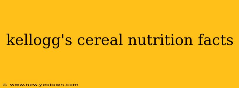 kellogg's cereal nutrition facts
