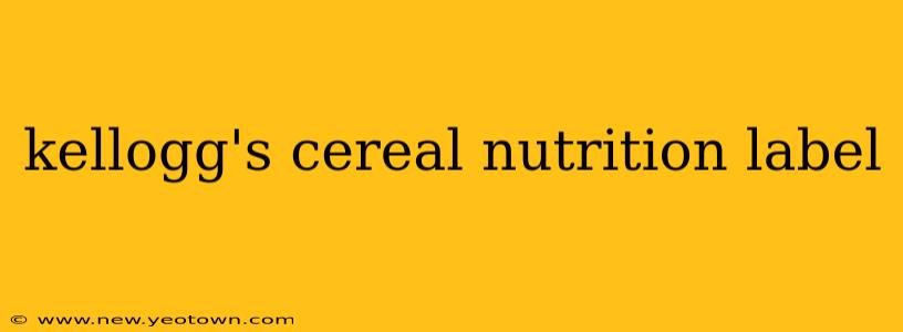 kellogg's cereal nutrition label