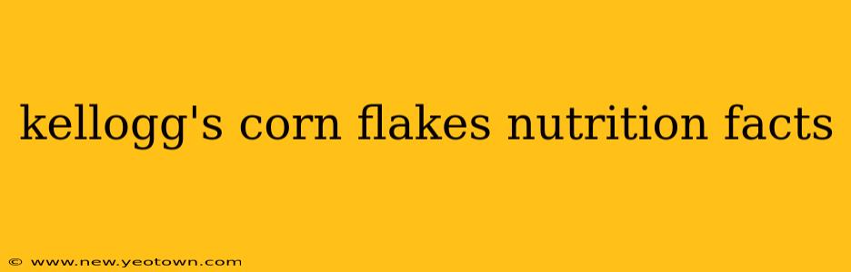 kellogg's corn flakes nutrition facts