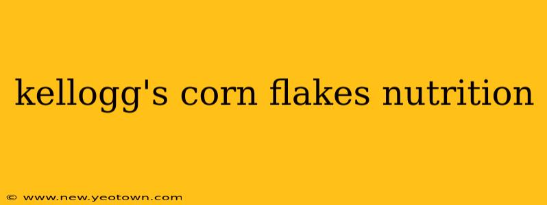 kellogg's corn flakes nutrition