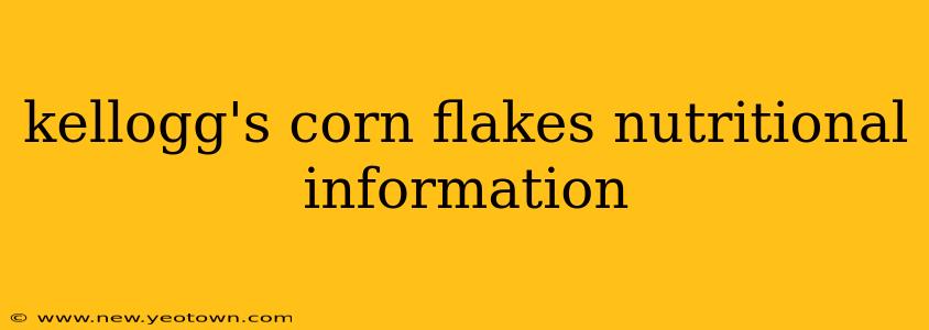 kellogg's corn flakes nutritional information