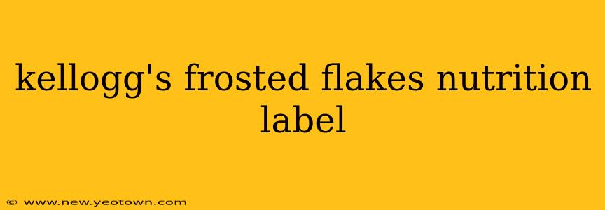 kellogg's frosted flakes nutrition label