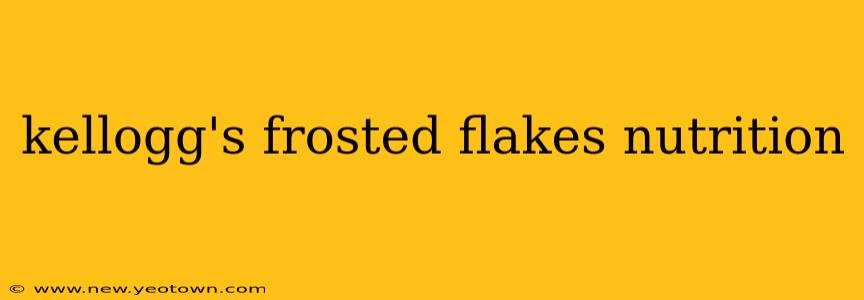 kellogg's frosted flakes nutrition