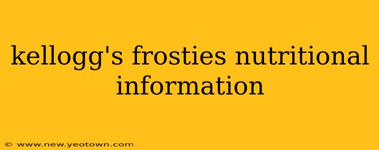 kellogg's frosties nutritional information