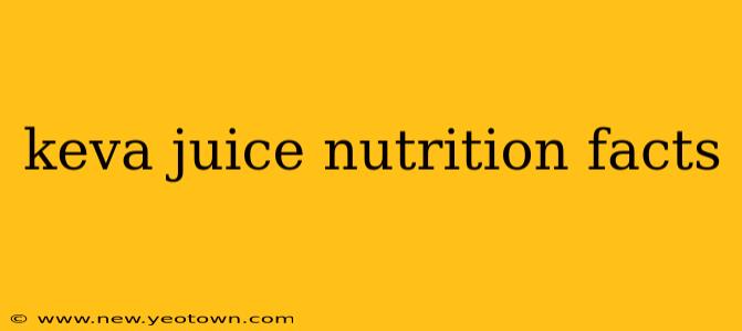keva juice nutrition facts