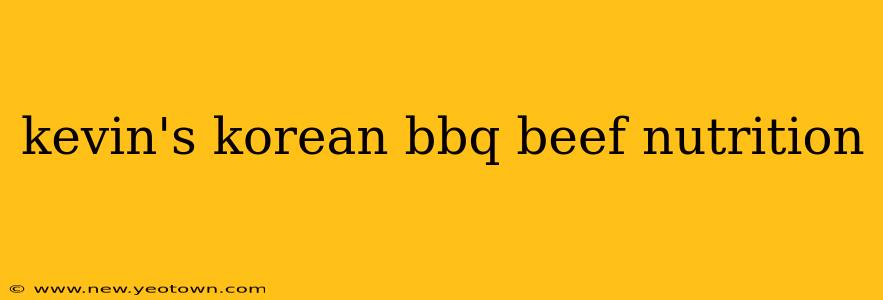 kevin's korean bbq beef nutrition