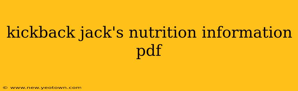 kickback jack's nutrition information pdf