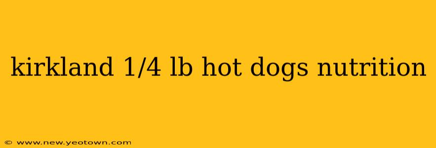 kirkland 1/4 lb hot dogs nutrition
