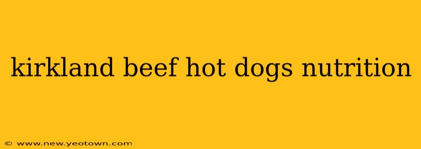 kirkland beef hot dogs nutrition