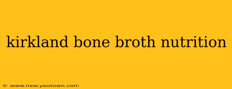 kirkland bone broth nutrition
