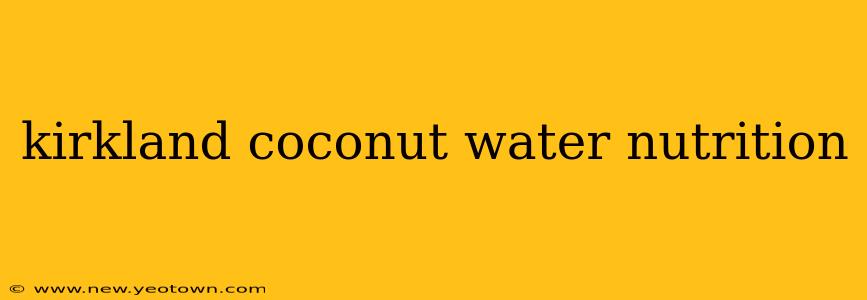 kirkland coconut water nutrition