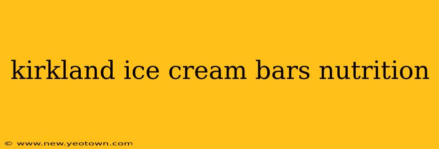 kirkland ice cream bars nutrition