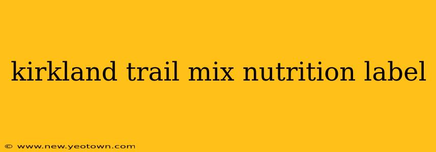 kirkland trail mix nutrition label
