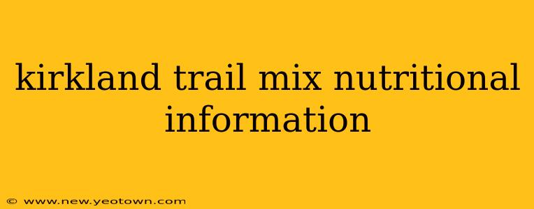 kirkland trail mix nutritional information