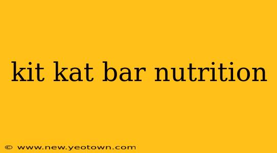 kit kat bar nutrition